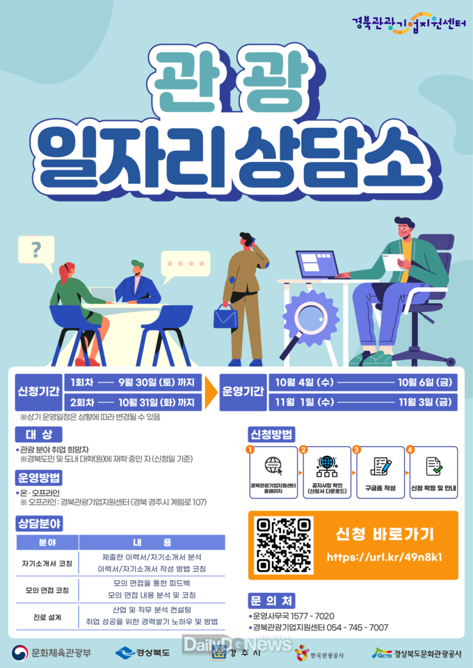 관광 일자리 상담소 운영, 관광기업 역량 강화 교육