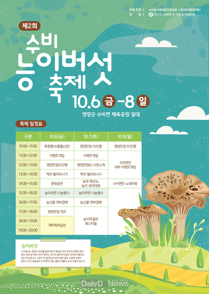 영양군, 2023 수비면 능이축제 개최