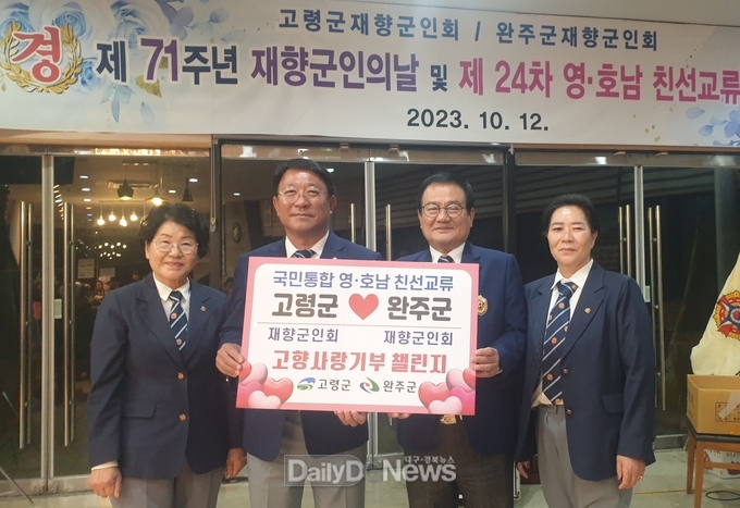 고령군 재향군인회․완주군 재향군인회, 고향사랑기부제 상호 기부 동참