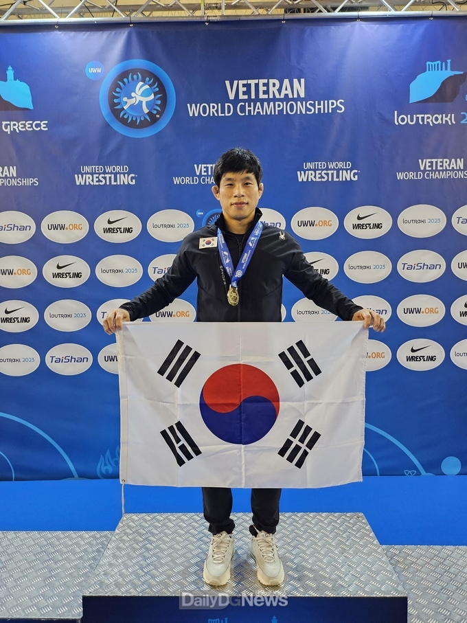 상주시체육회 홍보대사 정지현 레슬링 선수 베테랑 세계선수권대회 금메달 획득