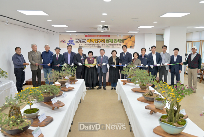 군위군국화연구회, 국화분재 전시회 개최