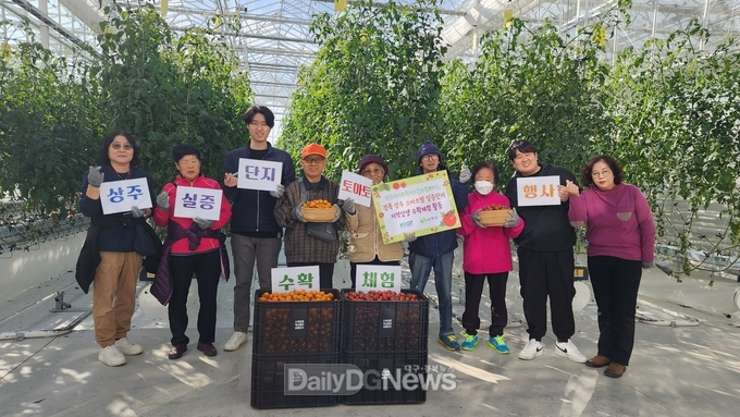 상주 스마트팜 혁신밸리, 토마토 수확 체험 실시