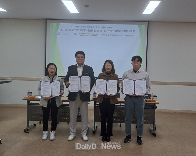 2023년 문경시학교밖청소년지원센터, 학교 밖 청소년 직업능력 개발 업무 협약