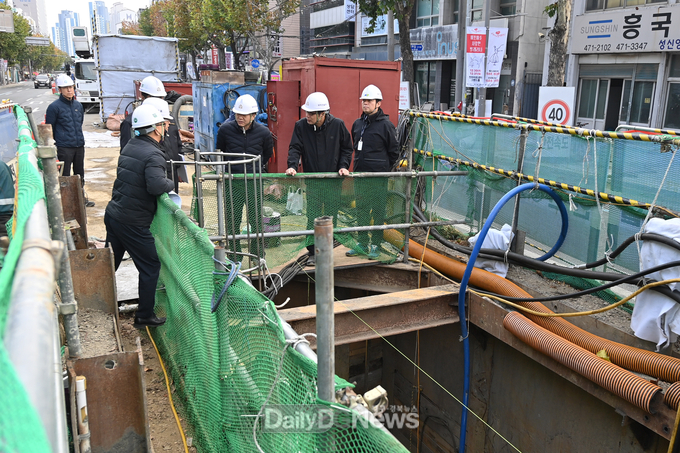 대구 남구청. 건설공사 현장 안전관리 실태 점검 모습. (사진=남구청 제공)