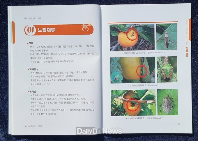 상주감연구소, 감나무 병해충 종류와 방제방법 책자 발간해 시군 배부