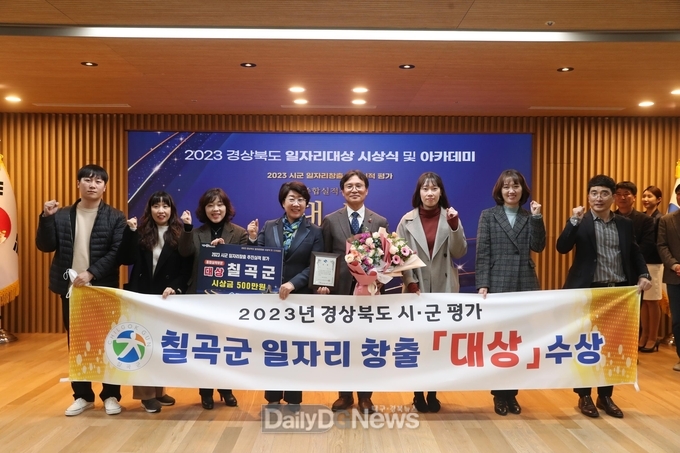 칠곡군, 경상북도 일자리창출 평가‘대상’수상