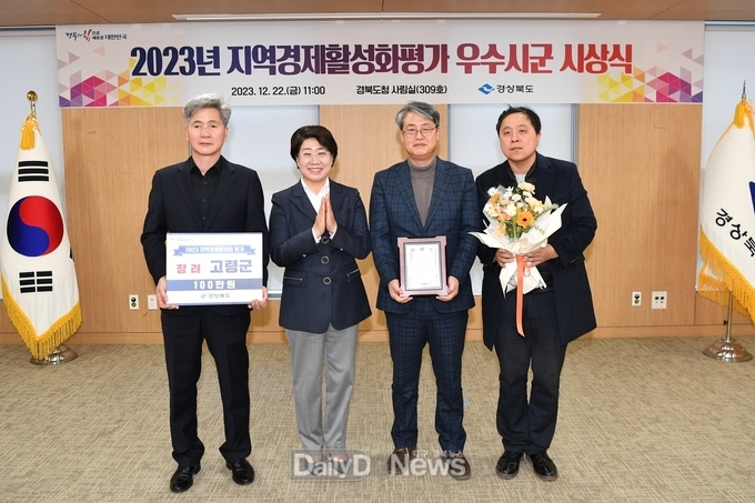 고령군, 2023년 “경상북도 지역경제활성화” 평가 장려 시군 선정