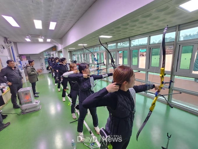  대한민국 궁사들, 예천진호국제양궁장에서 동계훈련!