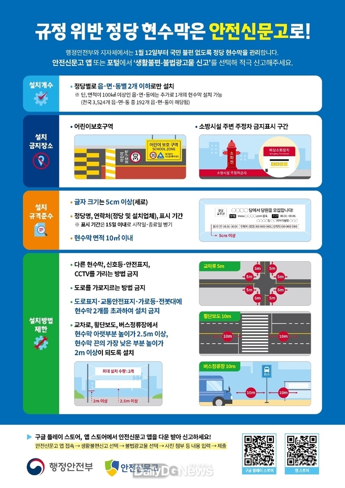 경북도, 시군과 함께 정당 현수막 일제 점검 강화!