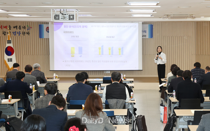 대구시교육청. IB PYP 월드스쿨의 교육적 실행 효과 분석’ 보고회 모습. (사진=대구시교육청 제공)