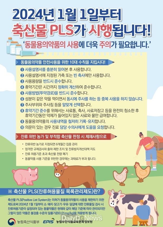 봉화군, 축산물 잔류허용물질 목록관리제도(PLS) 홍보강화