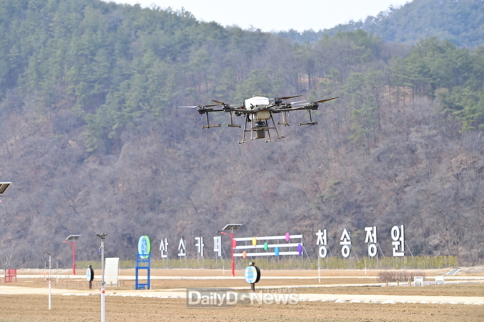 이번봄 산소카페 청송정원에서 꽃양귀비로 힐링하세요-드론파종