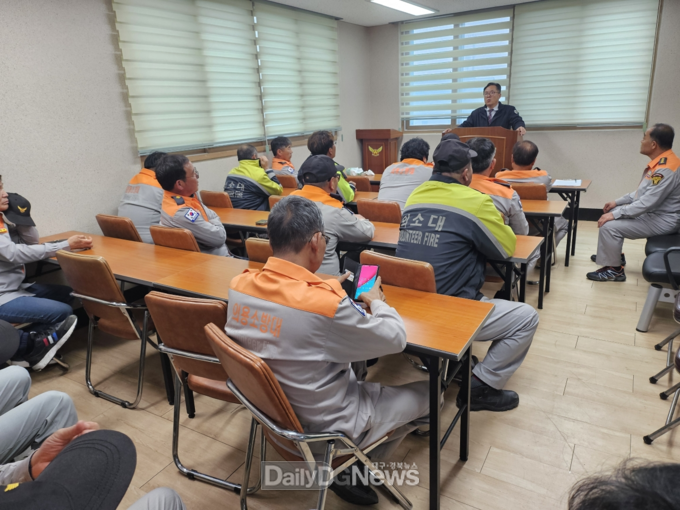 군위군 소보면, 전담의용소방대 불조심 교육 실시