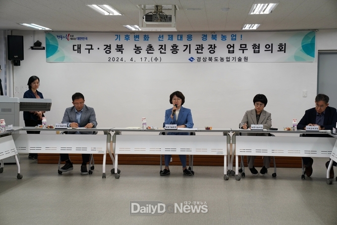 군위 사과연구센터에서 도-시군농촌진흥기관장 업무협의회 개최