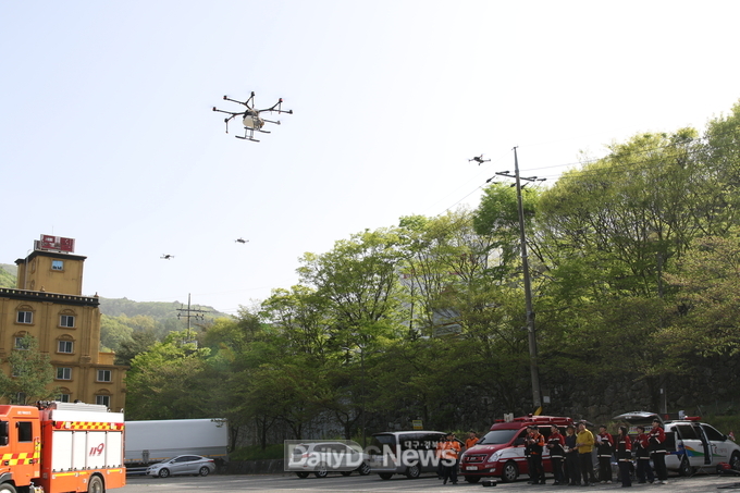 김천시-김천소방서-김천드론교육센터와 합동으로 드론감시단 운영하여 불법소각 단속
