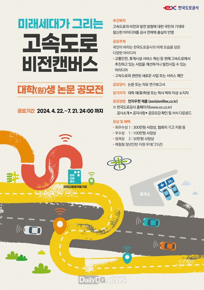 한국도로공사, ‘미래세대가 그리는 고속도로’ 논문 공모전 개최
