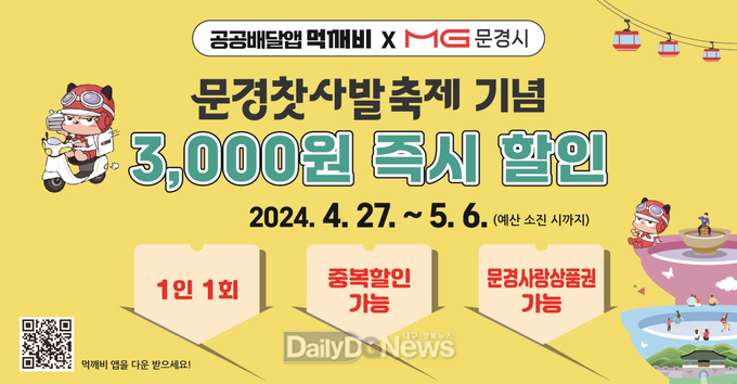 문경시, 문경찻사발축제 기념 먹깨비 할인 이벤트 시행