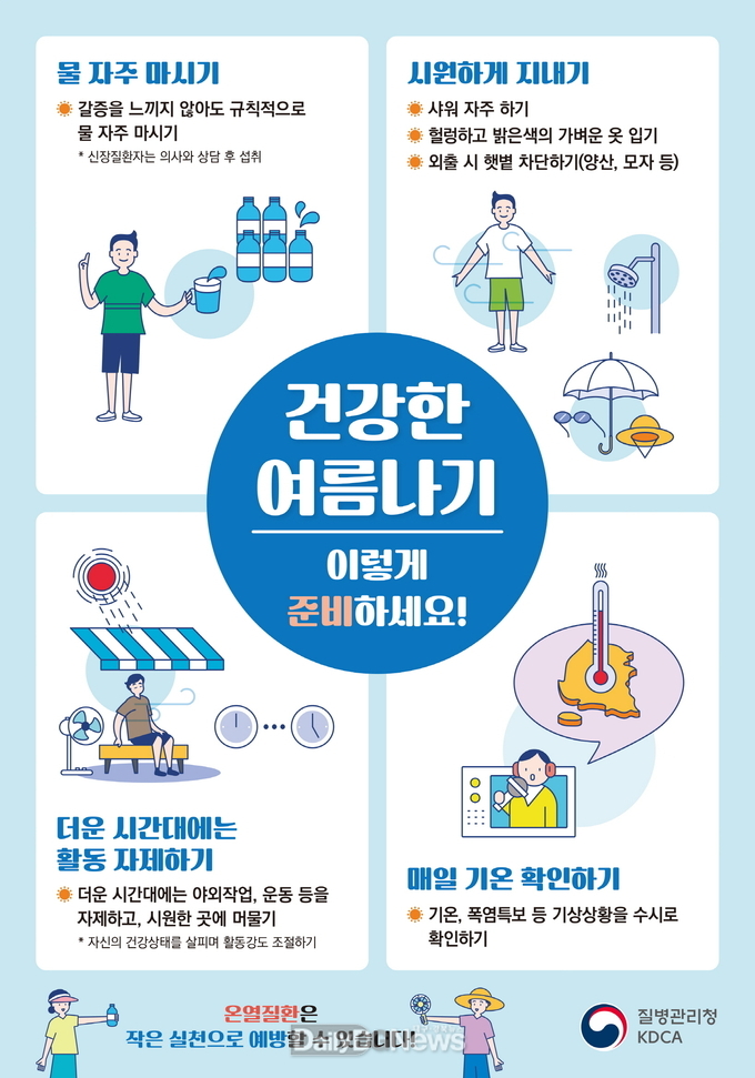 폭염대비 건강수칙 안내 홍보물