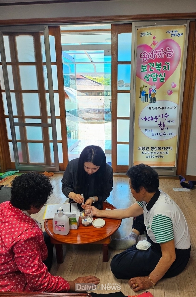 이지 1리 어르신 대상, 찾아가는 건강상담, 복지상담 진행