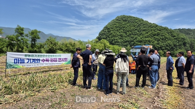 영천시, 농식품부 밭농업기계화사업 마늘 수확 연시회 개최