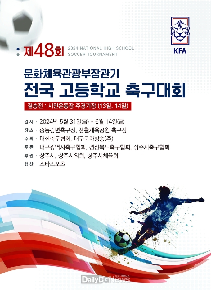 상주시, 제48회 문화체육관광부장관기 전국 고등학교 축구대회 개막