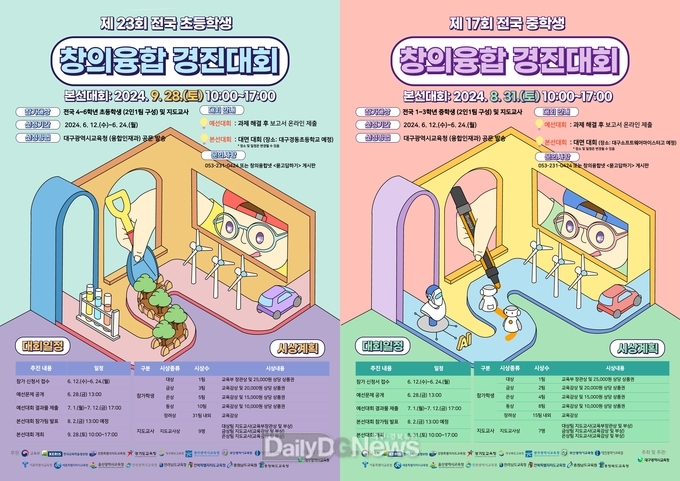 대구시교육청. 전국 초․중학생 창의융합 경진대회 안내 포스터. (사진=대구시교육청 제공)