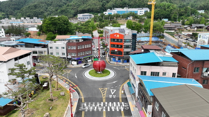 청송군, 청송읍 중앙로사거리 회전교차로 불법 주정차 상시 단속 시행
