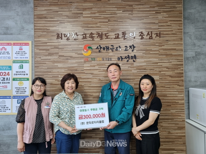 문경문희로타리클럽, 저소득 가정에 후원금 전달