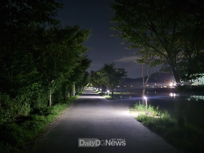 상주시, 병성천 산책길 일대 LED 경관조명 조성