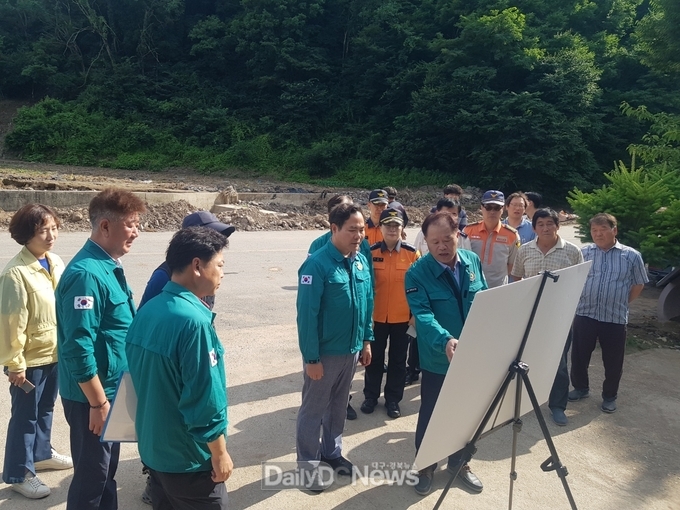 김학홍 행정부지사, 호우 피해지역 현장점검 실시