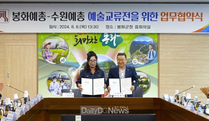  봉화예총·수원예총 문화예술 교류를 위한 업무협약 체결