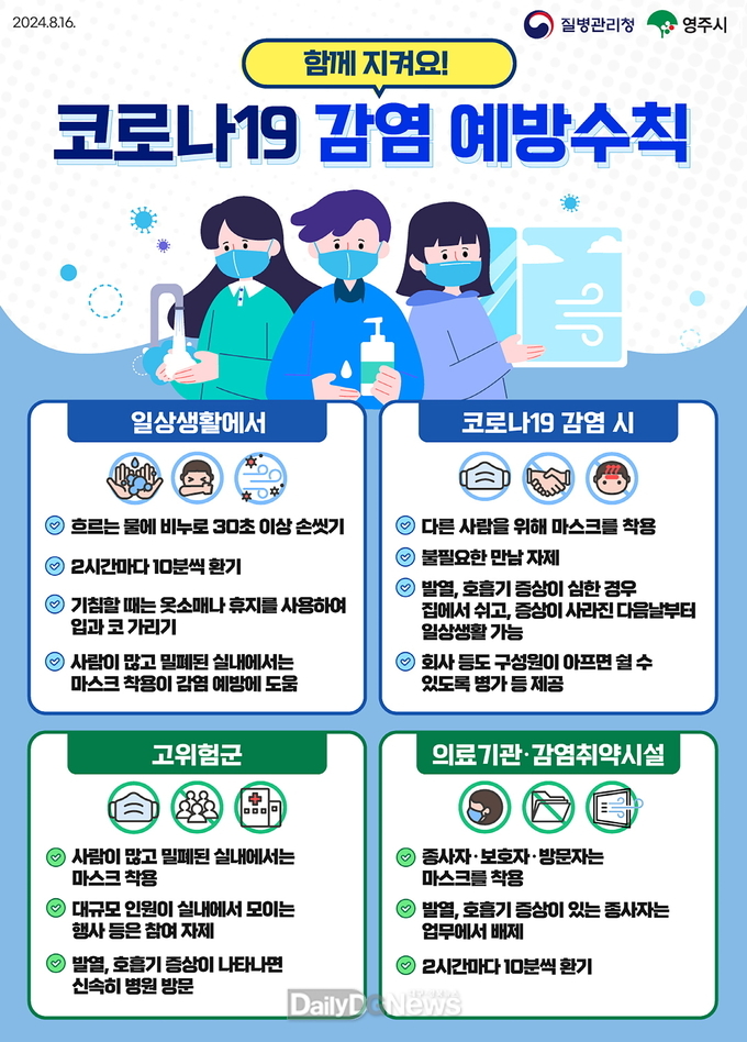 코로나19 예방수칙 안내 홍보물
