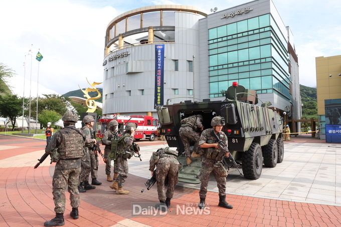 공공시설사업소 피폭(대테러) 대응 합동훈련