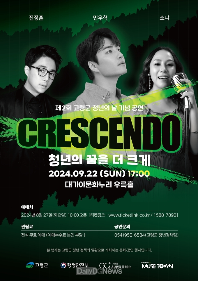 고령군 제2회 청년의 날 기념공연 ‘CRESENDO’ 안내