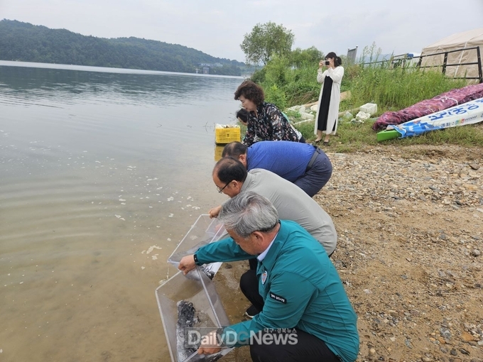 상주시, 낙동강에 동자개 2만4천 마리 방류