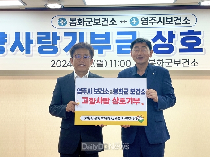 봉화군보건소-영주시보건소, 고향사랑기부금 상호 기탁