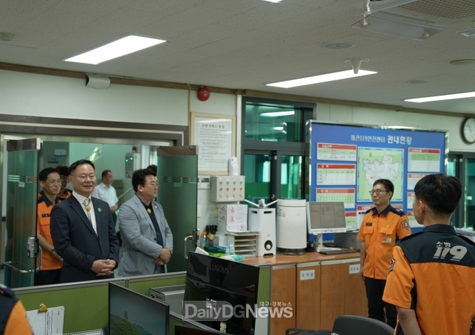 칠곡군수·군의장, 칠곡소방서 격려 방문