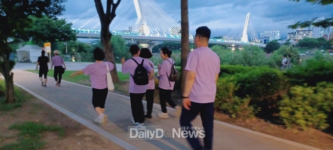 대구 동구보건소. 뚜벅뚜벅 걷기 동아리 운영 모습. (사진=동구 제공)