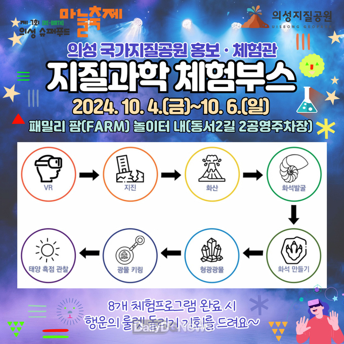 의성슈퍼푸드마늘축제, 국가지질공원 체험부스 운영