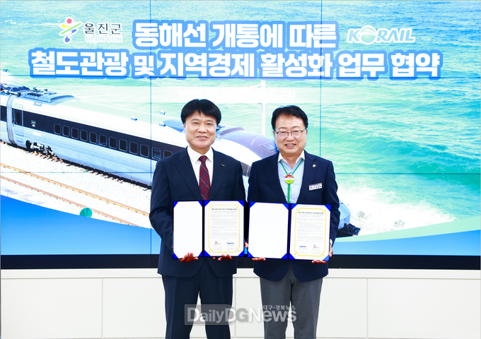 울진군 철도 시대를 준비하다! 코레일 강원본부와 업무 협약 체결