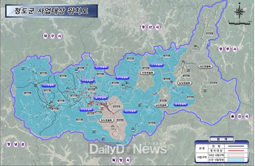 청도군, 환경부 노후상수관망 정비사업 최종 선정으로 국·도비 270억 확보