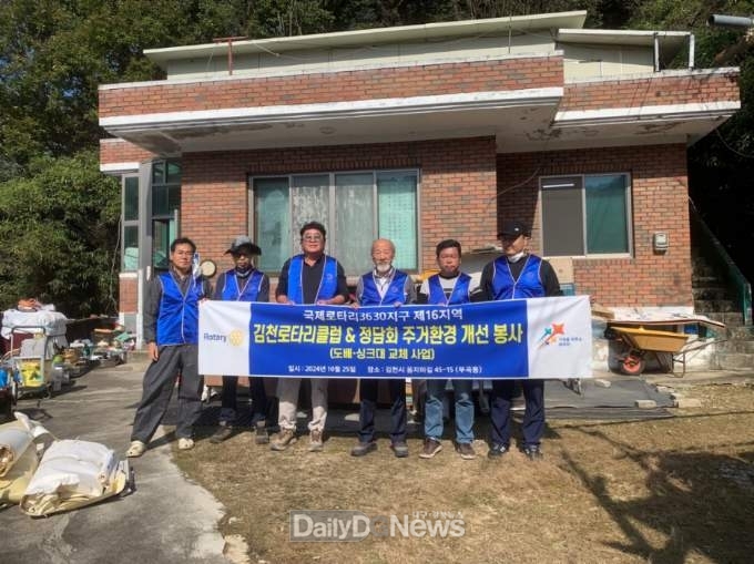 김천로타리클럽, 취약계층 위한 주거환경개선 봉사활동 및 후원 물품 기부