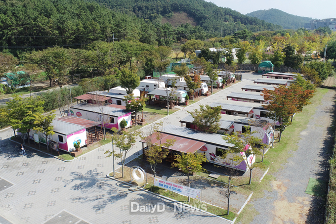 ‘지자체·공공 우수 야영장’에 선정된 낙동강레포츠밸리 오토캠핑장 전경. (사진=달성군 제공)