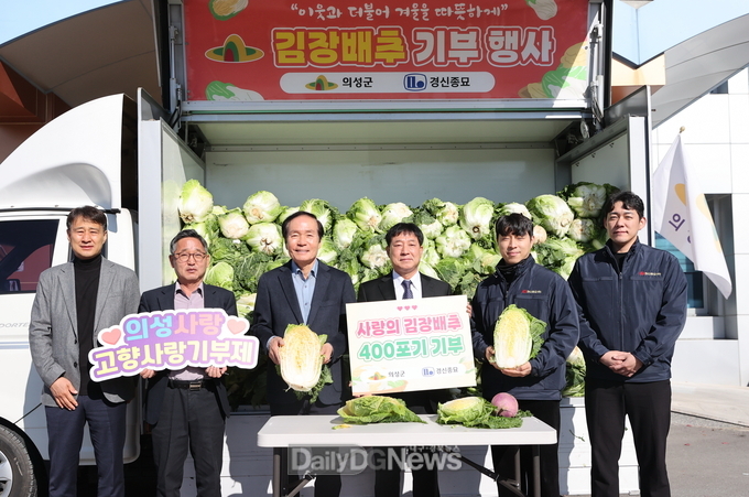 의성군 경신종묘, 고향사랑기부금 및 김장배추 기탁