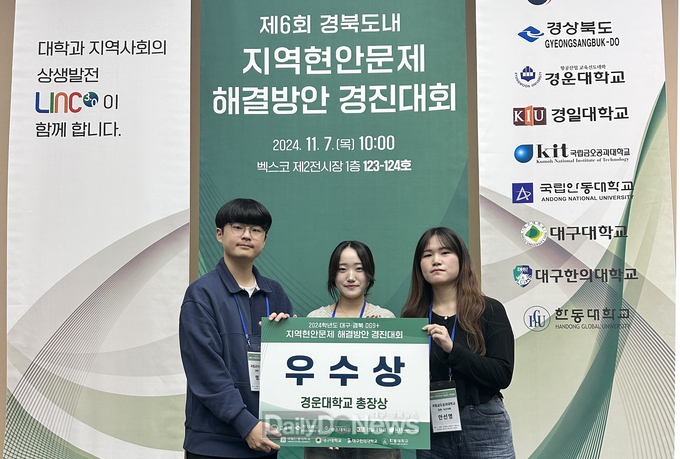 국립금오공대 학생, 제6회 경북도내 지역현안문제 해결방안 경진대회 ‘우수상’