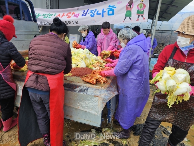 (사)한여농 김천시연합회, 사랑의 김장나눔 행사