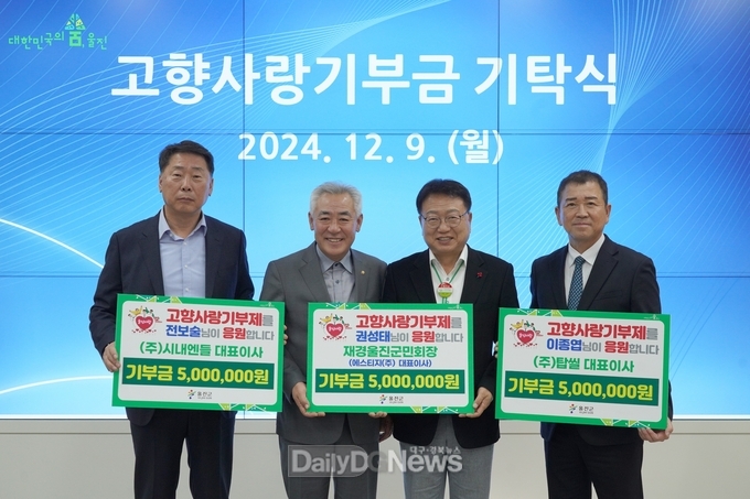 울진군 출향인, 고향사랑 고액 기부 잇따라...