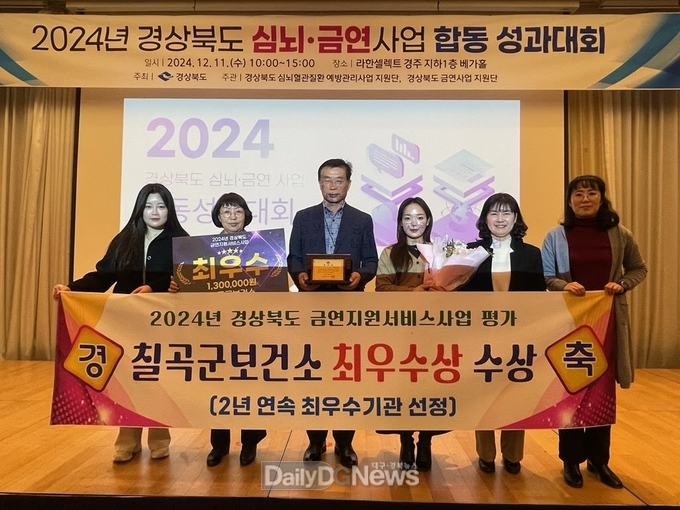 ‘2024년 경북도 심뇌·금연사업 합동 성과대회’ 금연지원서비스사업 최우수기관 도지사상 수상