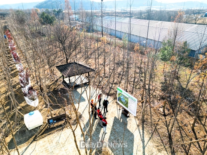 상주시, 축산환경사업소 기후대응도시숲 월동 준비 완료
