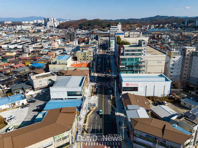 역세권 상권활성화도로조성사업 구간 전경